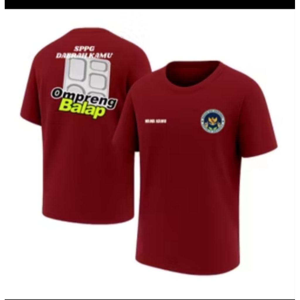 Kaos Dinas MBG Kaos SPPG logo resmi seragam MBG SPPG custom nama