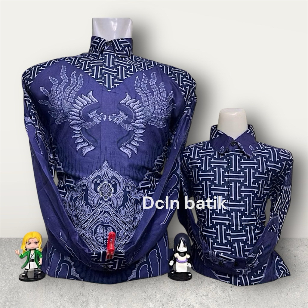 Batik Ungu Couple Ayah Anak Kemeja Batik Pria Elegan Seragam Keluarga/ Kondangan/Lamaran/Wisuda