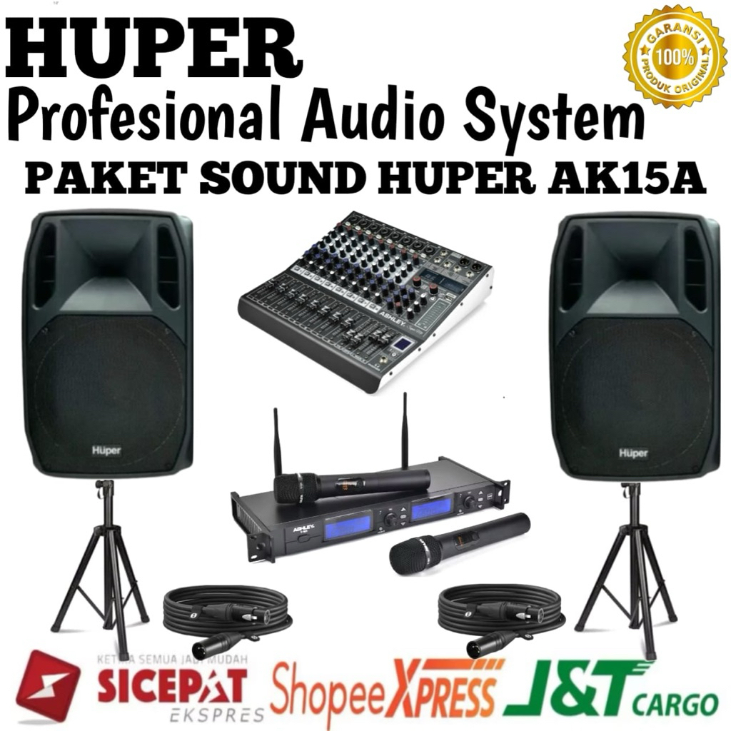 Paket Sound System Aktif Huper Ak15a Original Speaker Aktif Huper Ak15a 15inch
