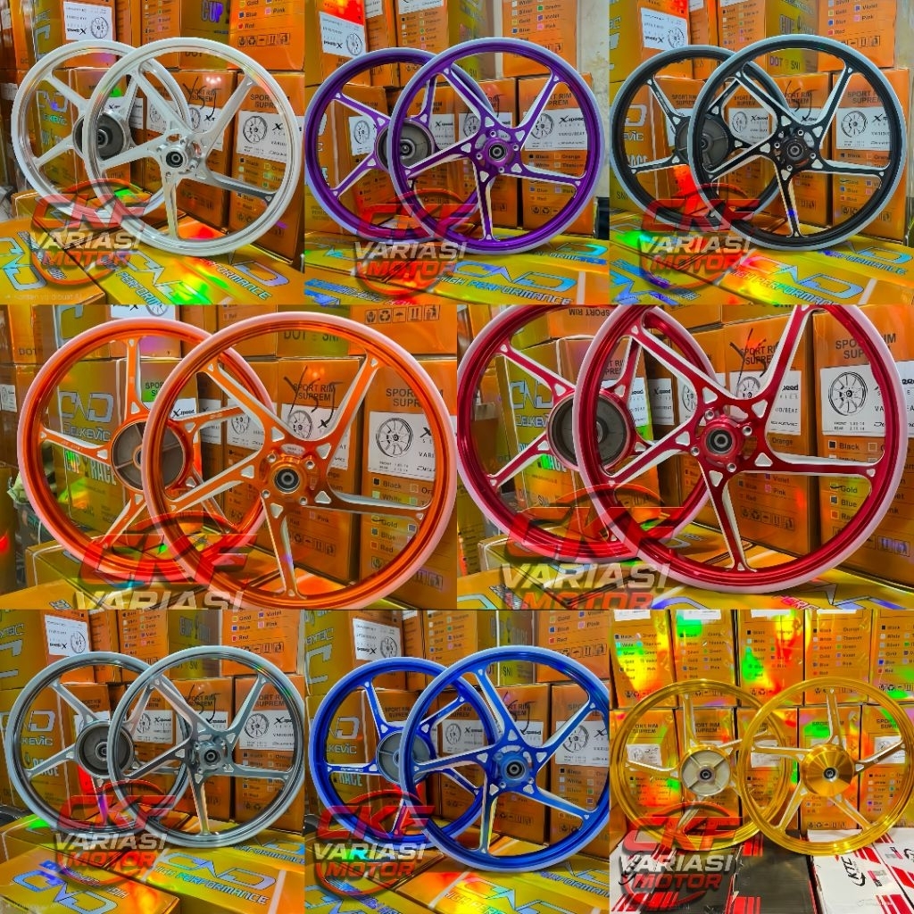 Velg Pelek Racing Delkevic D55 Yamaha FIZR /Jupiter Lama/Vega Lama/Crypton/Alfa /Jupiter Burhan Forc