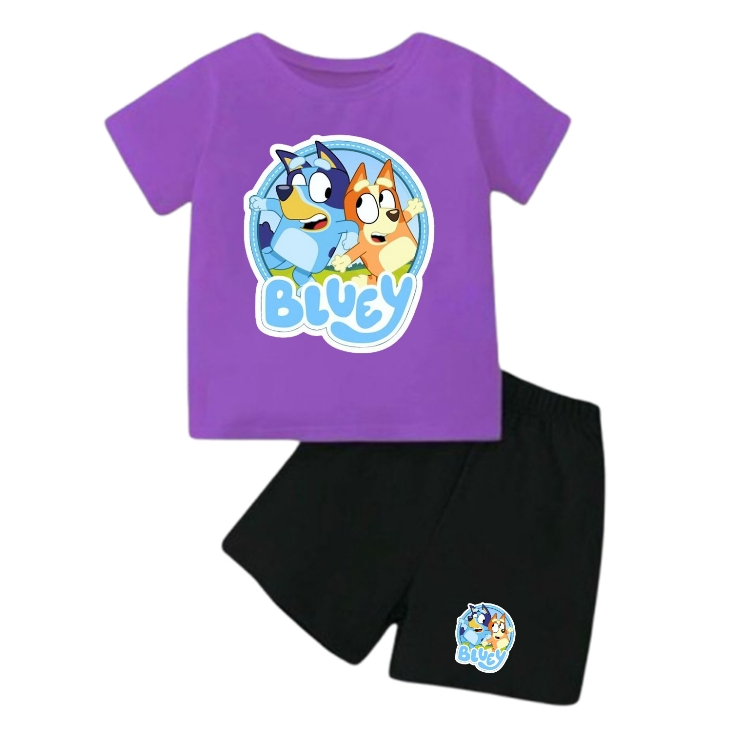 Setelan Baju Bluey  Bingo Anak Laki Laki dan Perempuan - Kaos Bluey Bingo Anak