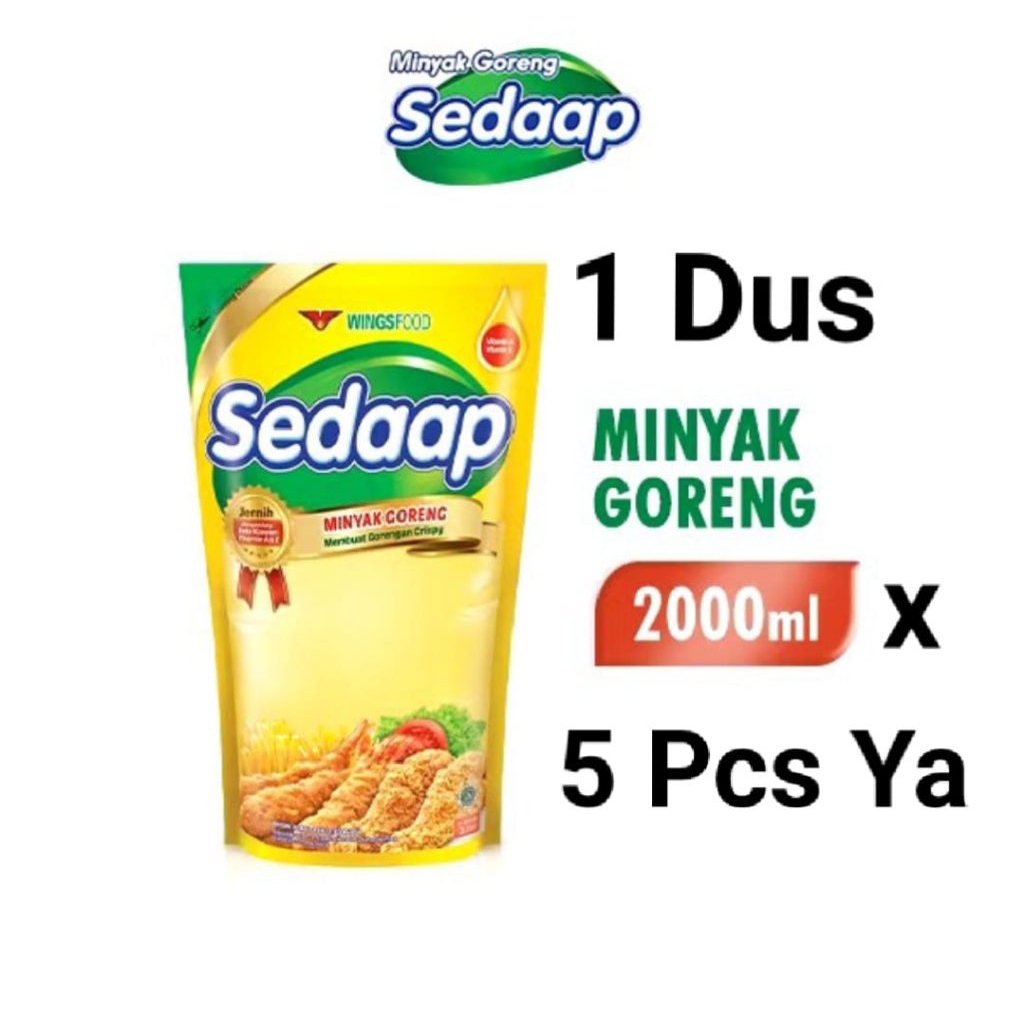 Minyak Goreng 2Liter Sedaap isi 5 Pcs 1Dus