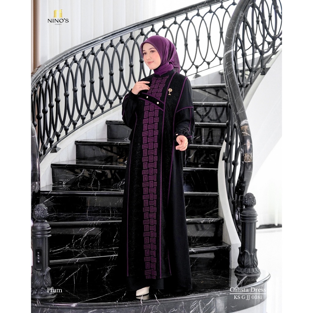 Calista Dress by Ninos / Gamis Ninos Premium / Nino's Design original / Dress Ninos