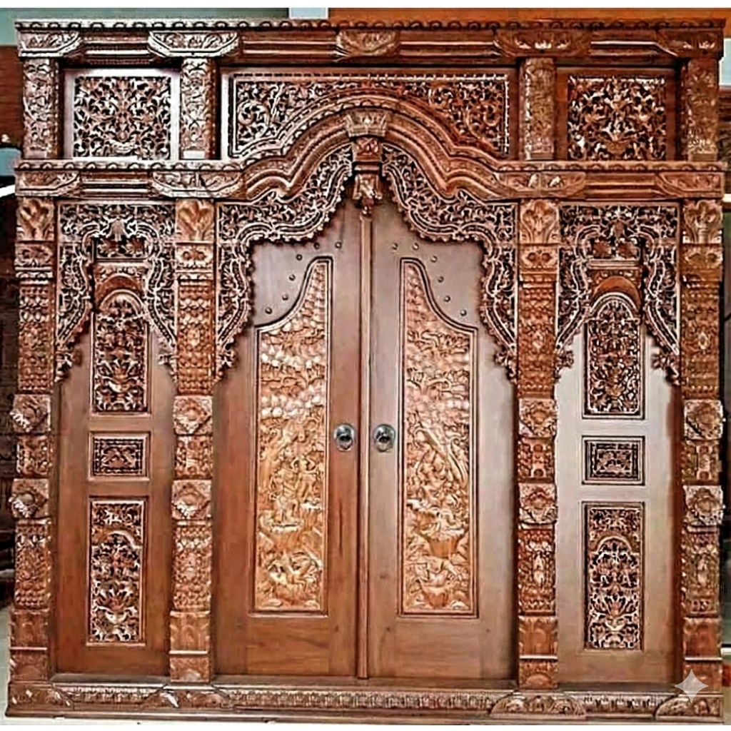gebyok Jawa Ramayana kayu jati