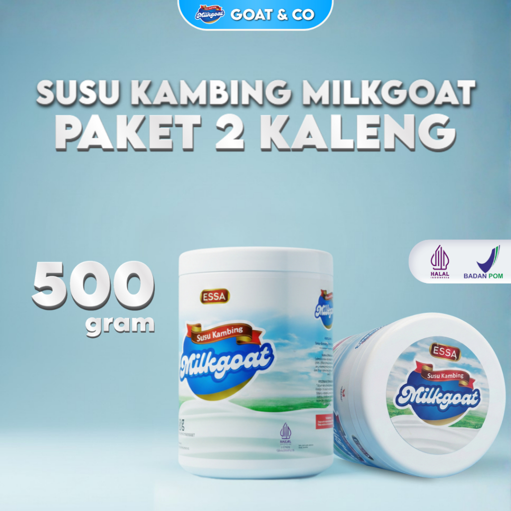 MILKGOAT - susu bubuk etawa kemasan toples original bundling 1kg, kemasan praktis gizi fantastis