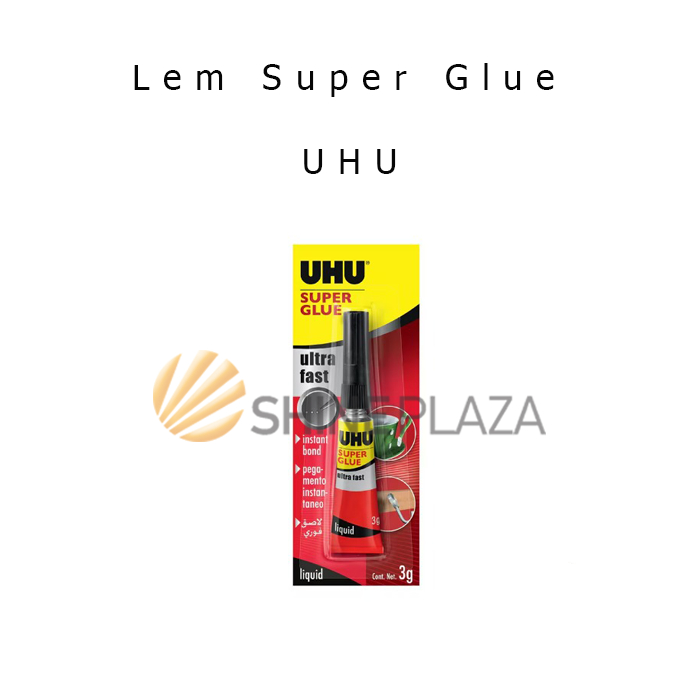 Lem Super Glue UHU 3gr Jumbo Card Multi Purpose Instant Adhesive