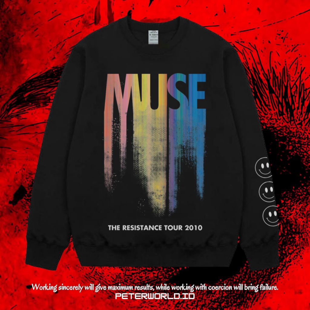 Peterworld "Muse" Crewneck | Hoodie | Jaket | Sweater Crewneck Band Muse The Resistance Tour 2010 Or