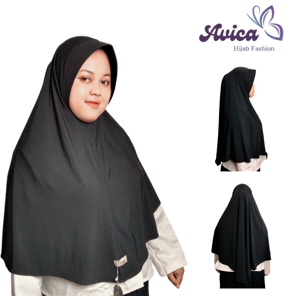 Avica Hijab Kennan - Hijab Syari Jilbab Instan Kerudung Jumbo Bergo jersey super premium by alzea