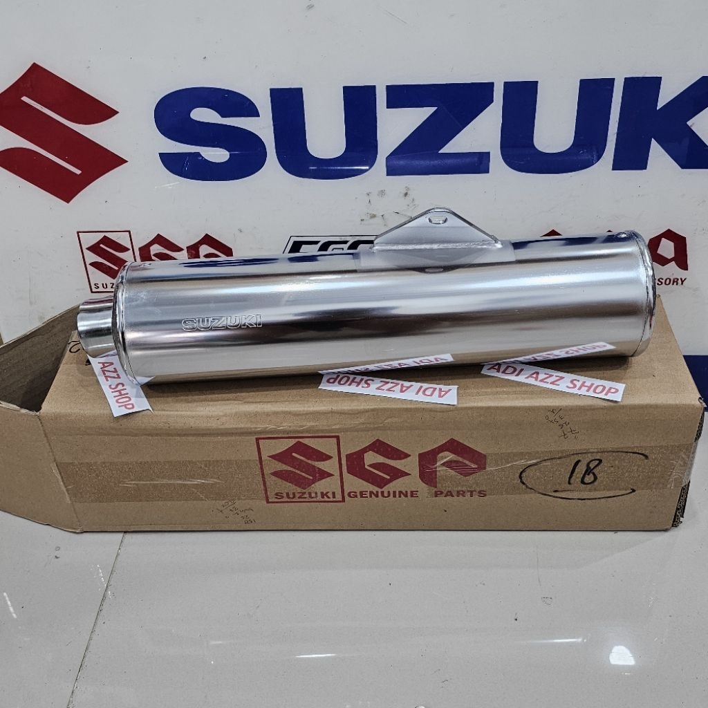 silencer gembung tabung knalpot satria fu 150 karburator ckd original sgp 14310B25G00N000