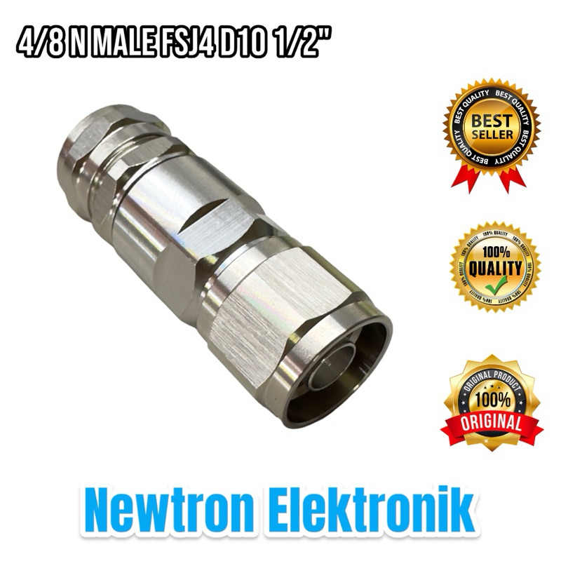 Konektor 4/8 inch D10 1/2S FSJ4 N Male untuk Kabel Coaxial Heliax Feeder 50 Ohm 50Ohm 1/2 S 4/8inch 