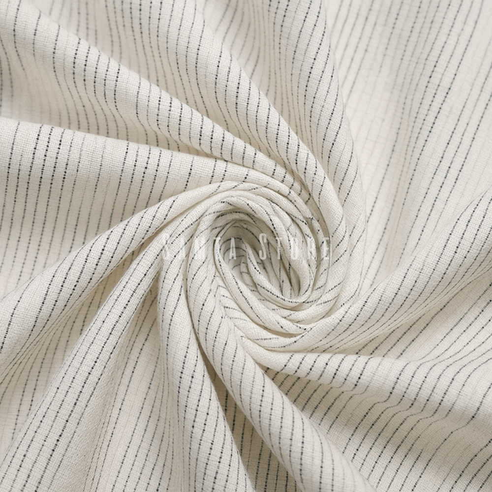 Kain Tenun Asli Motif Gerimis Putih