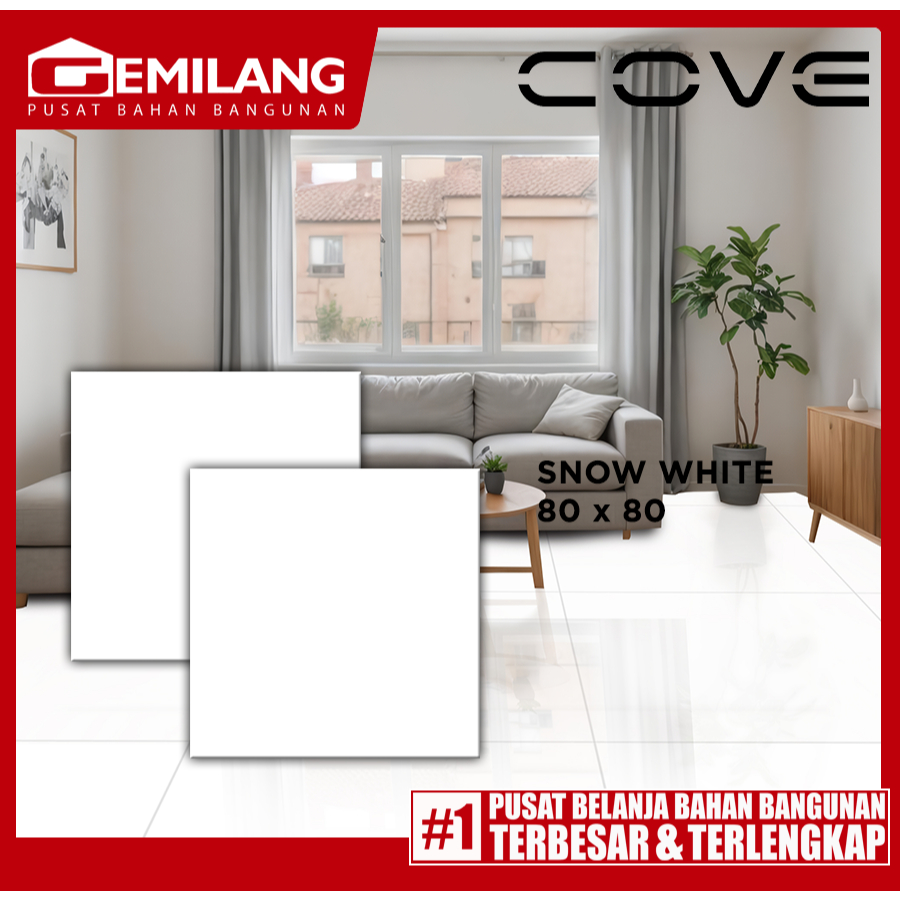 COVE GRANIT SNOW WHITE  80 x 80