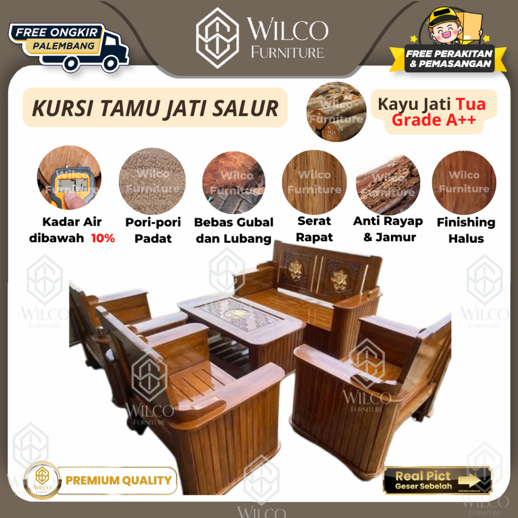 Kursi Tamu jati Salur 2111 | Sofa Kursi Ruang Tamu Jati 2111