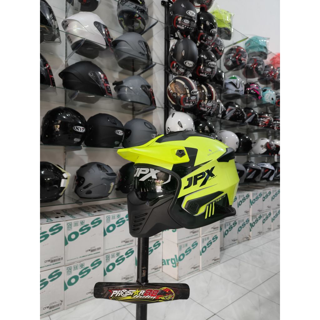 JPX MX 726-R FULL FACE/HALF FACE