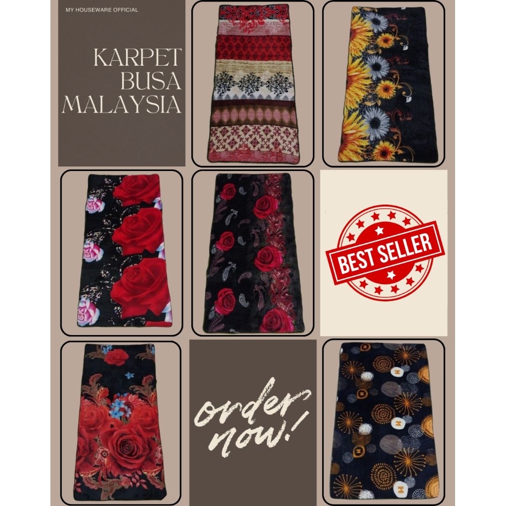 [READY STOCK] KARPET BUSA MALAYSIA 90 x 190 | AMBAL MALAYSIA 90 x 190