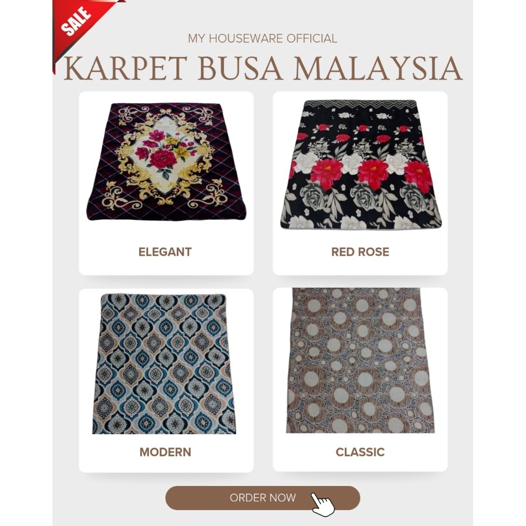 [READY STOCK] KARPET BUSA MALAYSIA 180 x 200 | AMBAL MALAYSIA 180 x 200