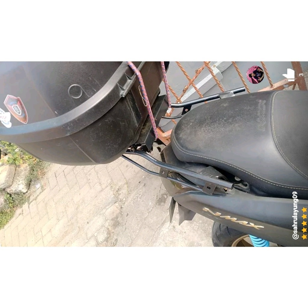 Behel Bracket Box Belakang Besi Nmax (old) & Nmax 2020 (New)| Perlengkapan Touring Rak Box NMAX PNP
