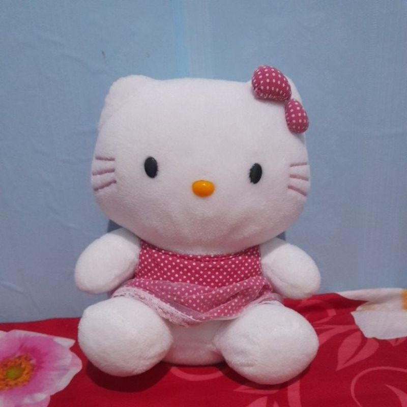 boneka / doll hello kitty polkadot putih PL