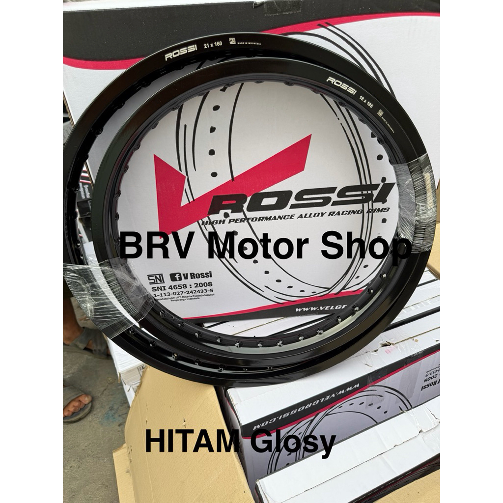 Velg Rosi 18-21 Hitam Glossy  Velg 18-21 Lubang 36-36