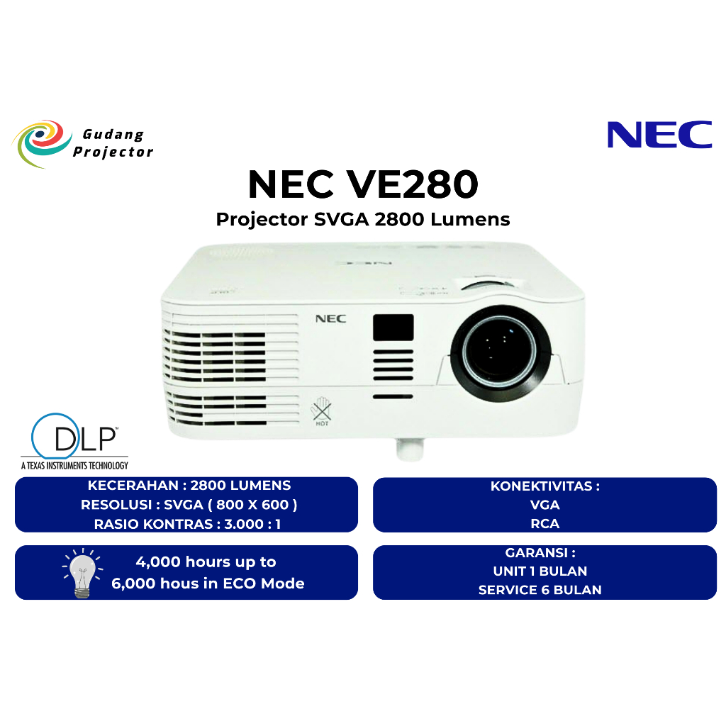 Proyektor Second NEC VE280 2800 Lumens