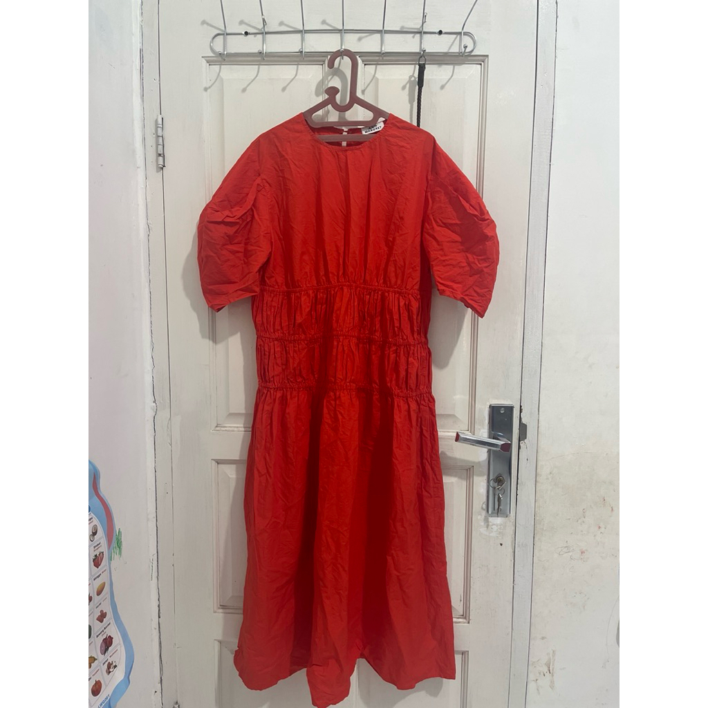 dress ala korea warna teracota, pl