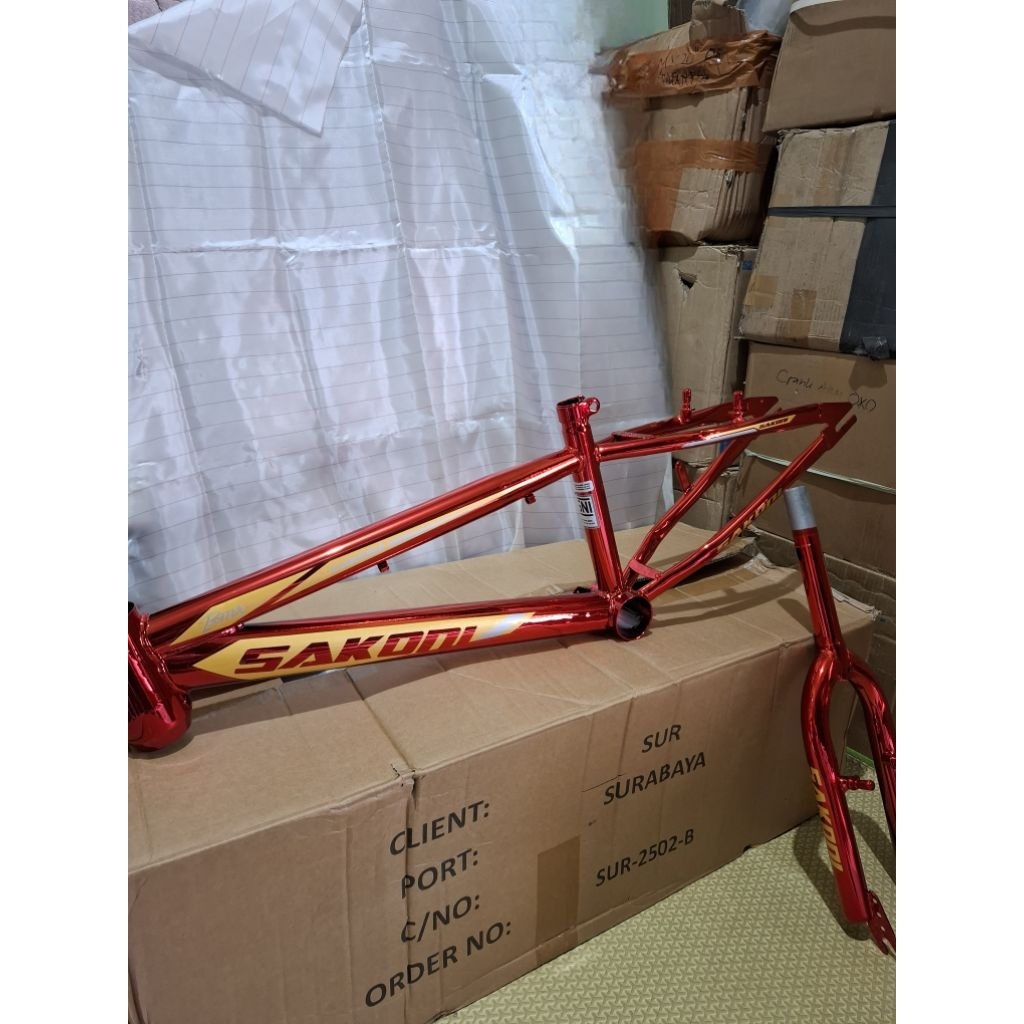Frame + Fork BMX Sakoni CHROME berkualitas