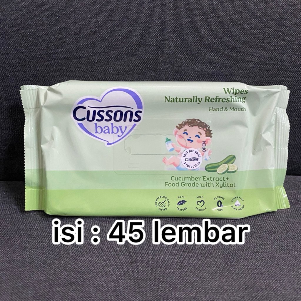 TISU BASAH CUSSONS HAND MOUTH WIPES WET TISSUE FOOD GRADE FORMULA