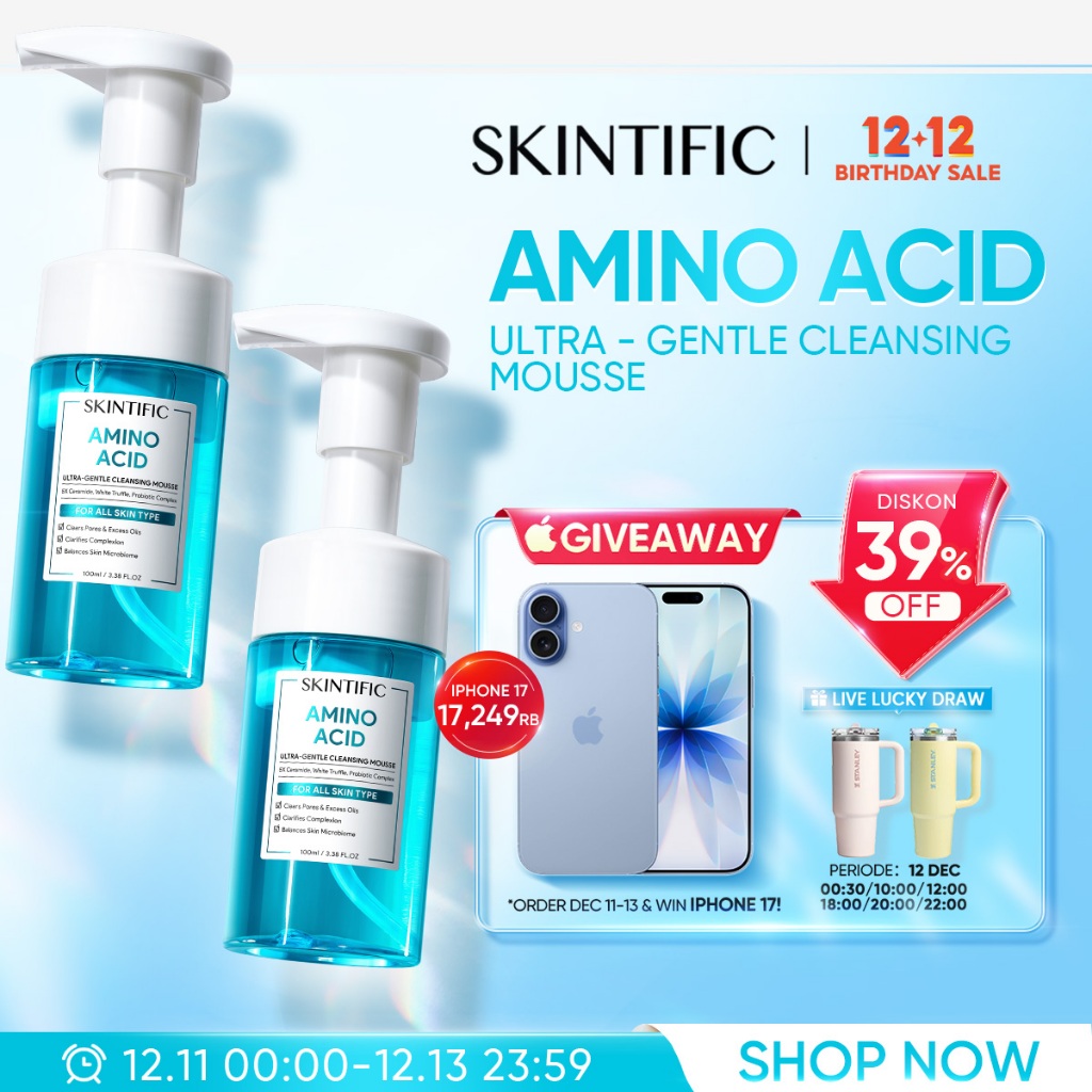 SKINTIFIC - Amino Acid Ultra Gentle Cleanser Mousse 100ml | Oil Control Clean Calming Down and Clear