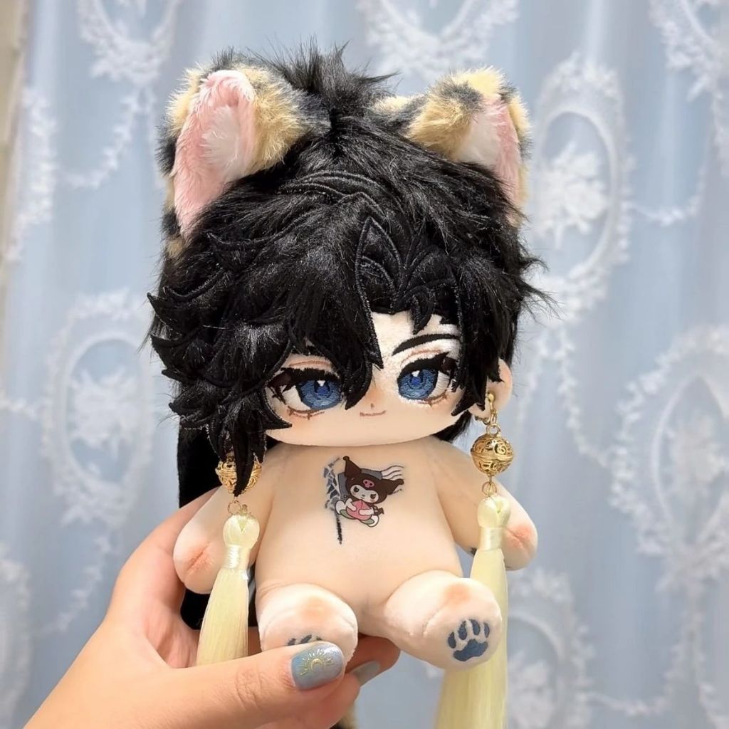 READY STOCK HONOR OF KINGS HOK [Fanmade] Plush Doll 20cm Sun Quan ear tail + hoodie clothes