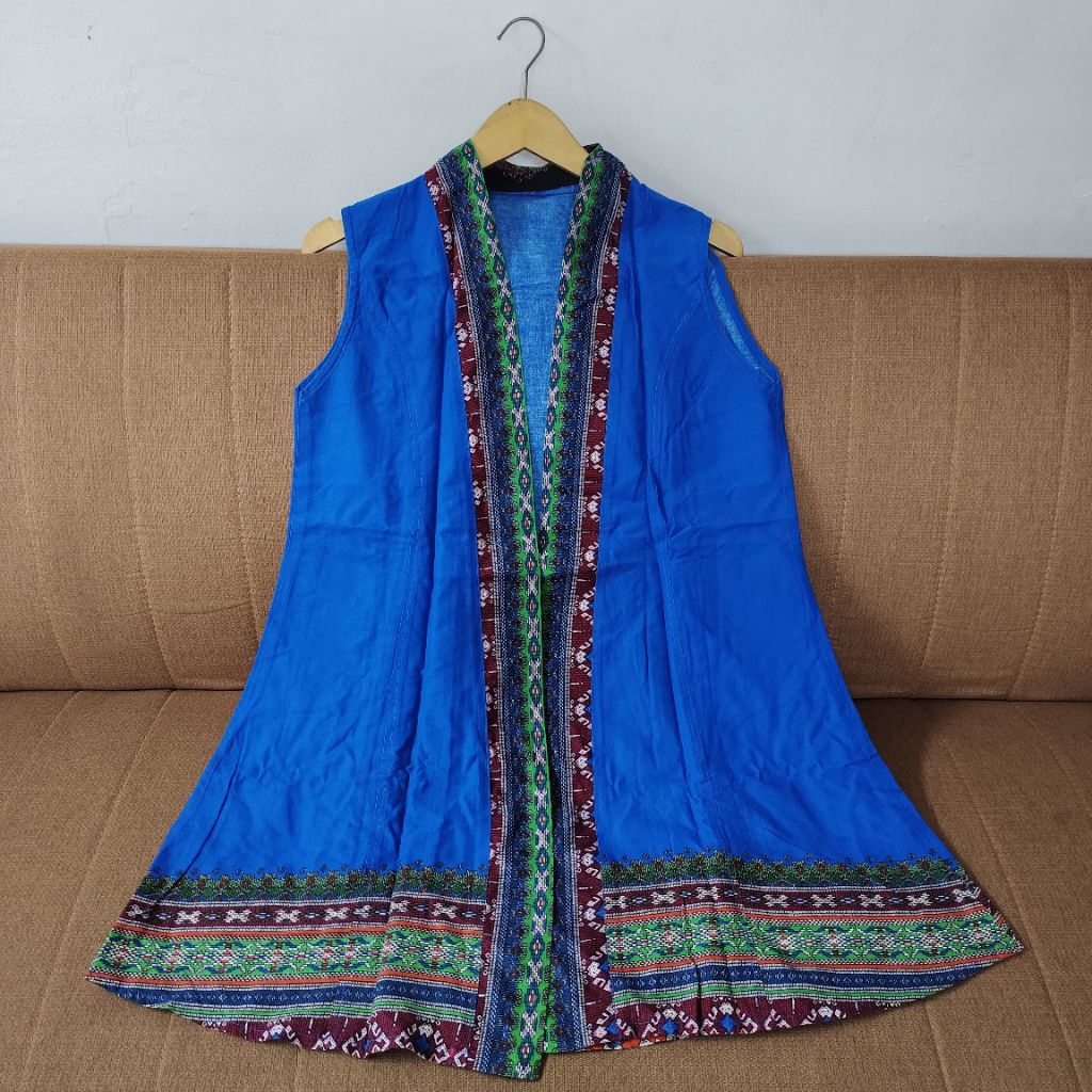 PRELOVED Outer Rompi Vest Cardigan Etnik Katun Batik Wanita
