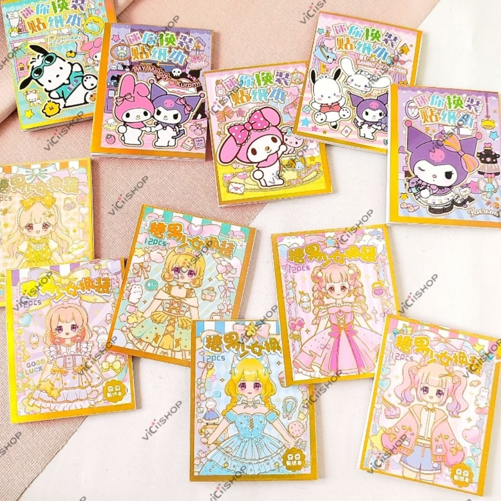 Mainan Buku Stiker Tempel Baju Girl | Mainan Stiker Dress Up | Mainan Anak Perempuan