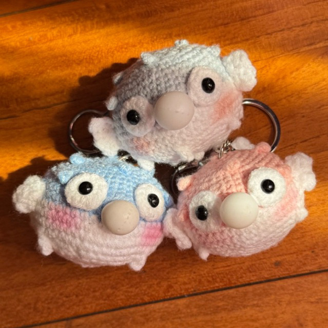 Puffer Bubble Amigurumi / Puffer Bubble Keychain / Puffer Bubble Fidget / Crochet Puffer / Amigurumi