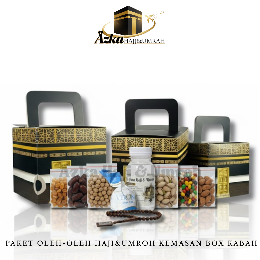 PAKET OLEH OLEH HAJI DAN UMROH DUS BOX KABAH HITAM / HAMPERS MAKANAN