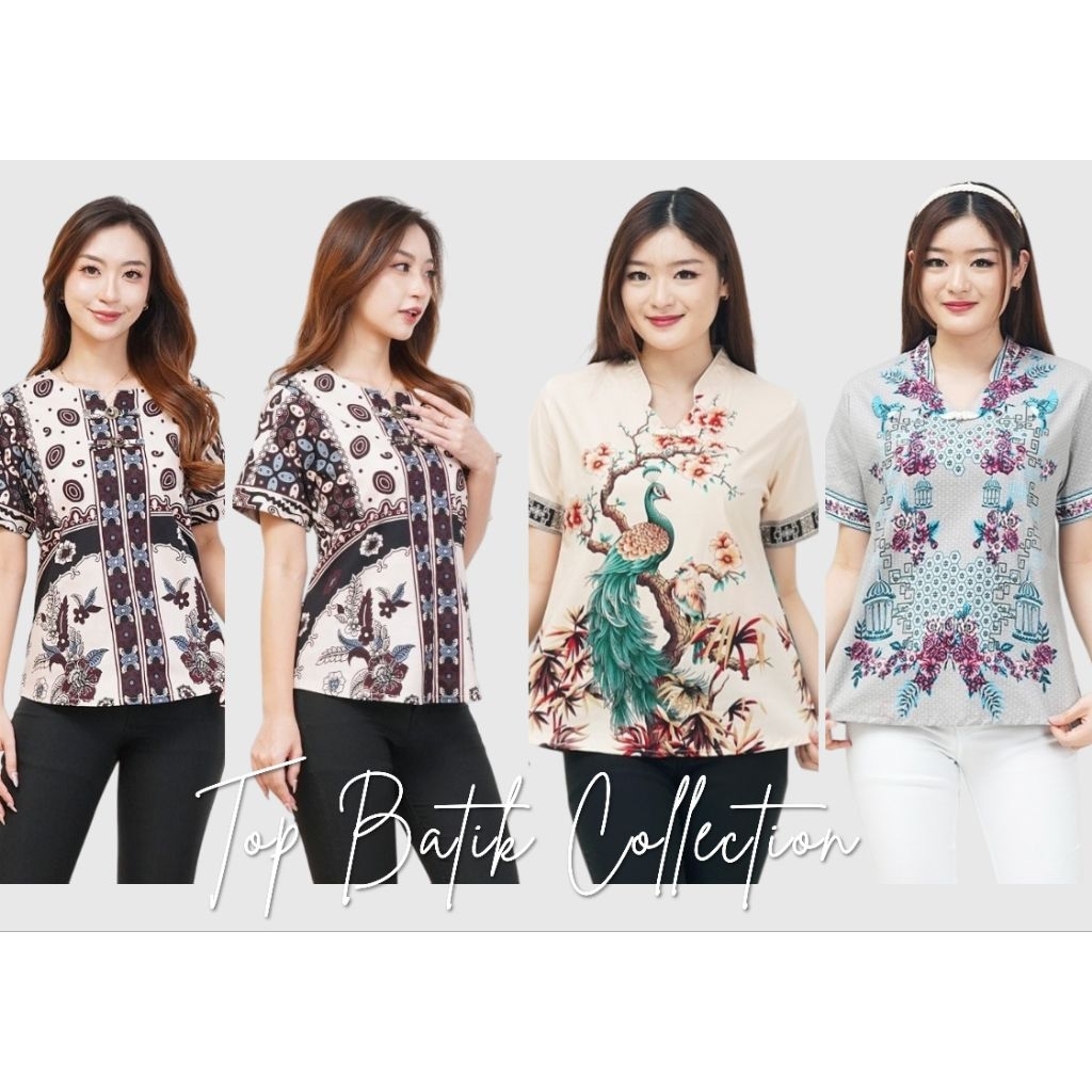 KEMEJA BATIK - BAJU BATIK - BLOUSE BATIK WANITA BAHAN KATUN STRETCH