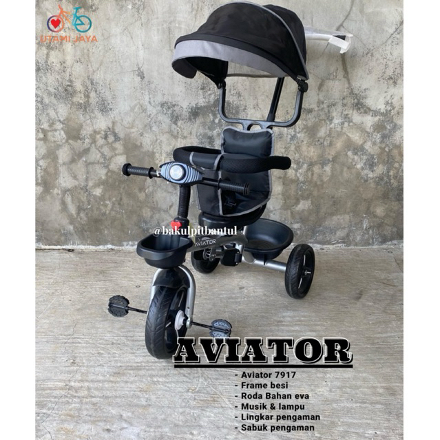 Sepeda Anak roda 3 Tiga  Aviator 7918 | Sepeda Roda 3 | Tricycle | Kereta bayi