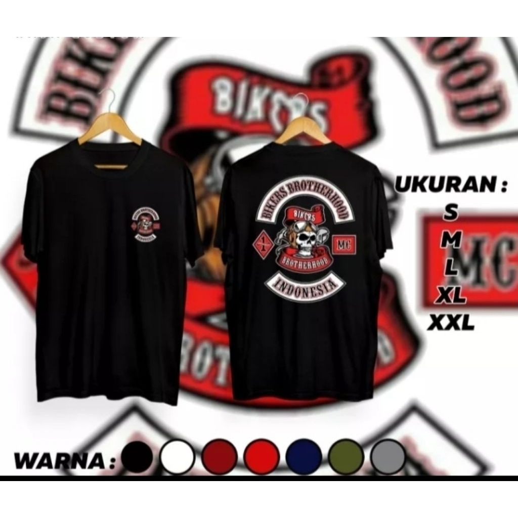 NEW SALEKaos Baju Bikers Brotherhood MC 1Annv/Kaos Biker cutton on 24s adem dan nyaman