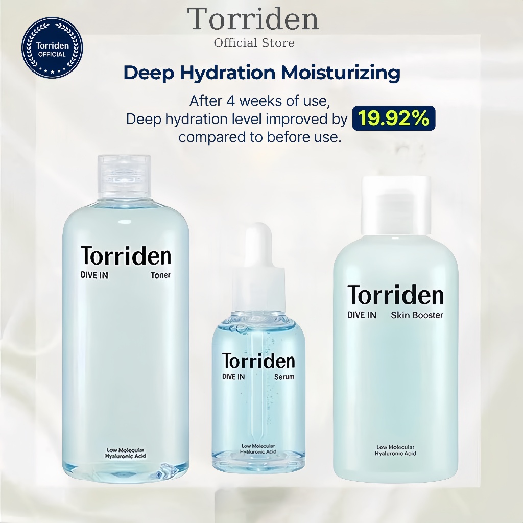 Torriden DIVE IN Toner Low Molecular Hyaluronic Acid TORRIDEN Dive In Serum for Moisture Glow DIVE I