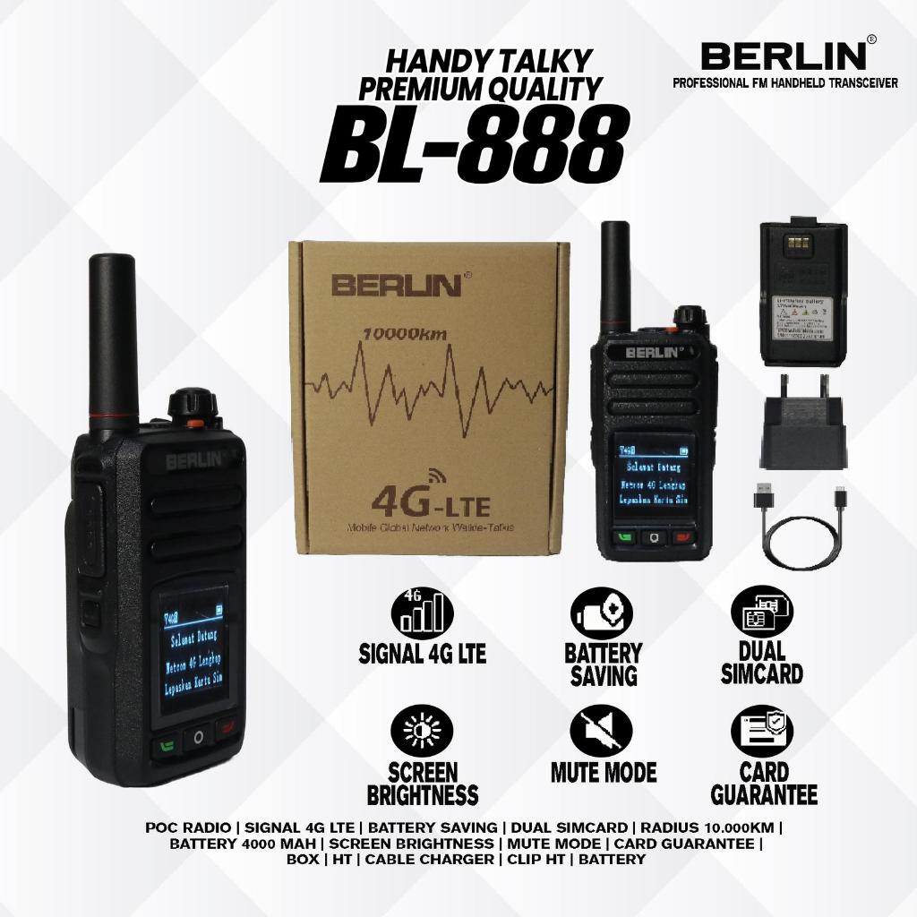 HT BERLIN POC 4G BL-888 simcard mobile network walkie talkie - HT ONLY