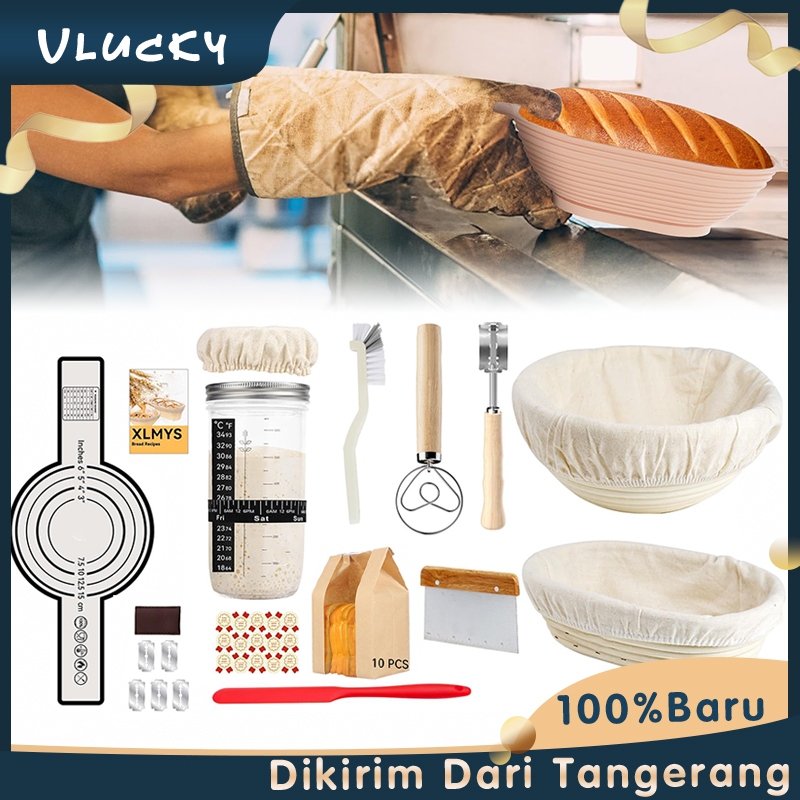 Bread Proofing Basket Sourdough Starter Kit Peralatan Membuat Roti Rumahan