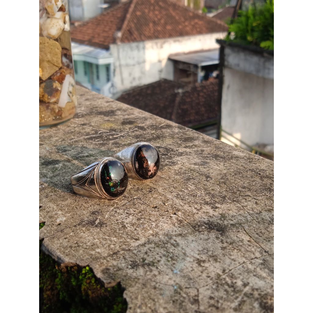 Cincin Black opal sempur Banten