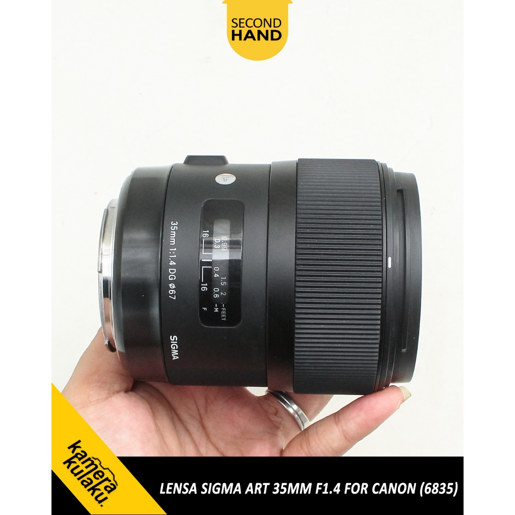 LENSA SIGMA ART 35MM F1.4 FOR CANON MULUS LIKE NEW COCOK UNTUK 5D, 6D, 80D, 90D, R/RP