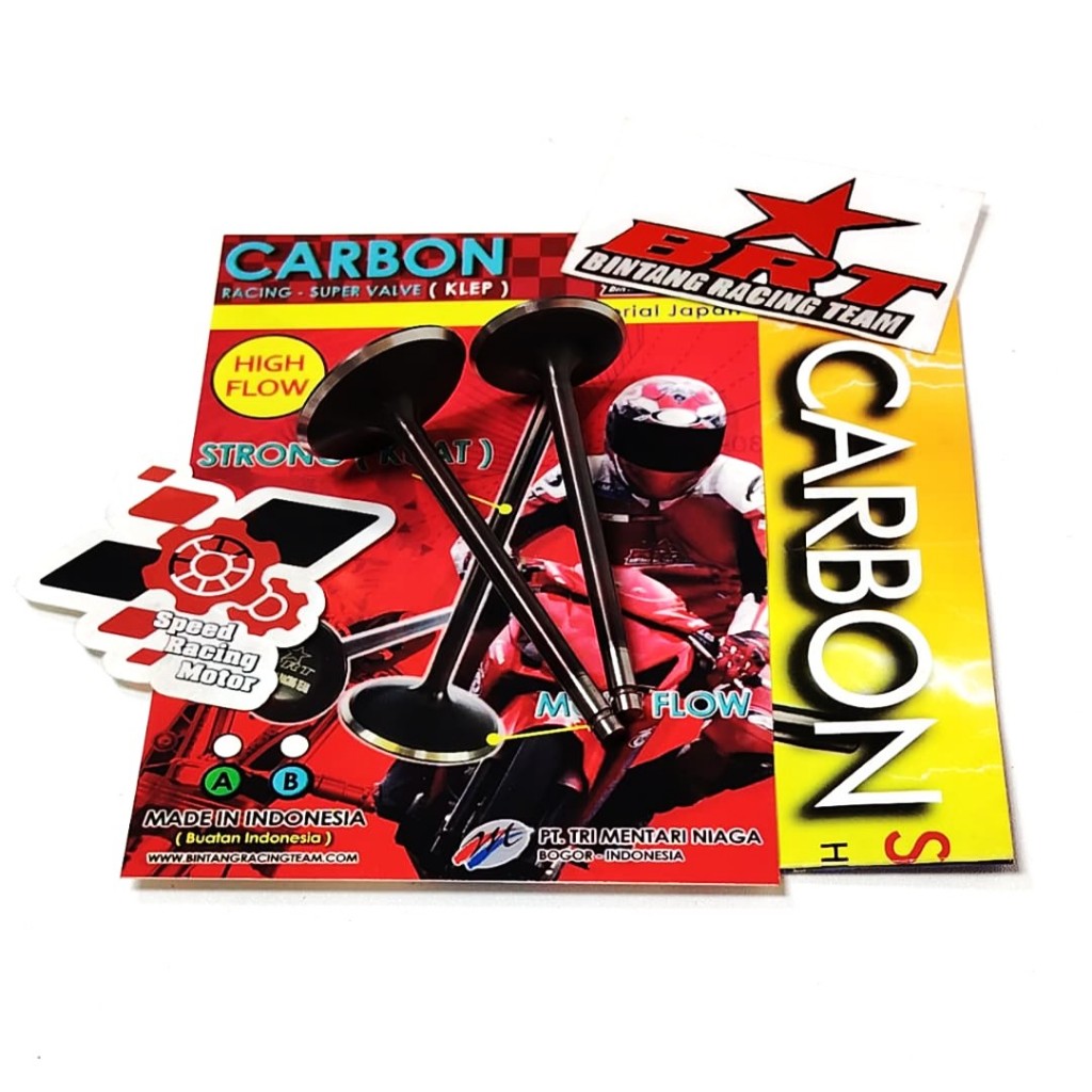 VALVE KLEP BRT Klep 34 29 5mm KLX CRF TIGER HEAD BRT Payung Klep Carbon 34 29 Batang 5 mm PNP HEAD B