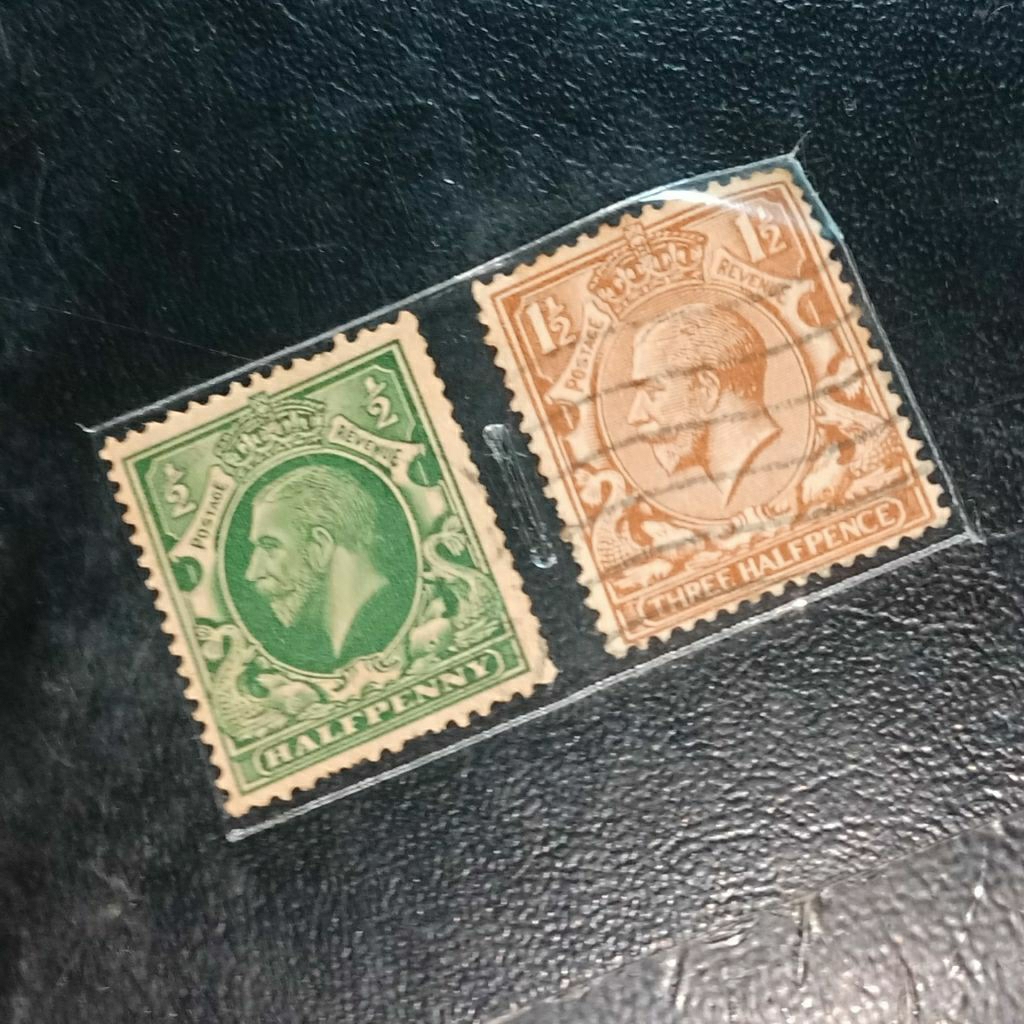 PROMO 2LEMBAR KINGGEORGE INGGRIS KOLEKSI PERANGKO FILATELI KUNO BANYAK DICARI KOLEKTOR