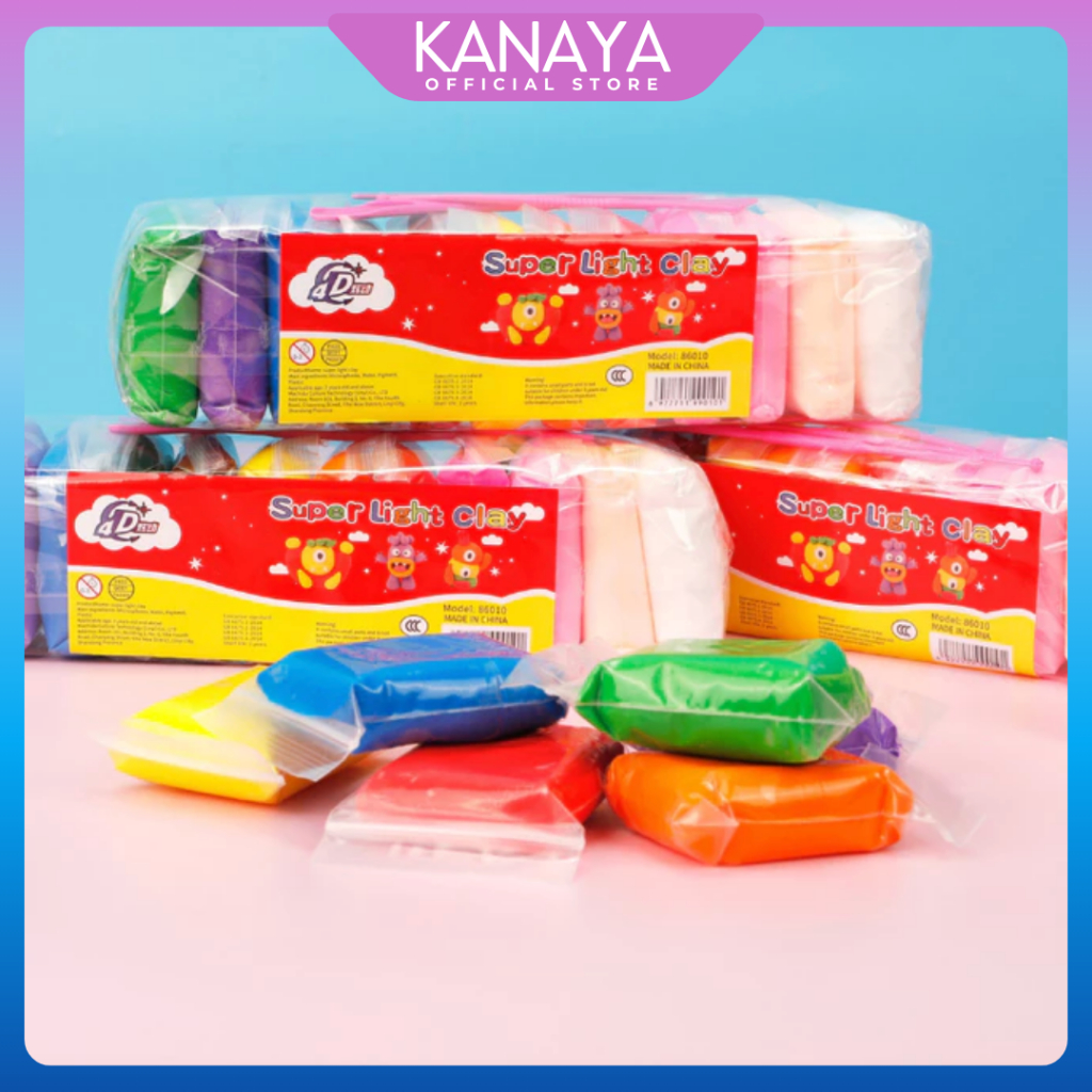 [Ada Harga Grosir] KANAYA (1 pack = 12 pcs) Clay Polymer Mainan Anak isi 12 Warna / Mainan Edukasi A