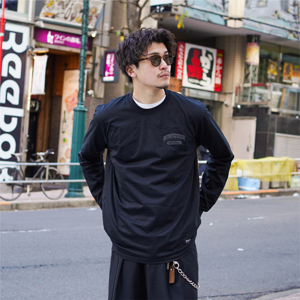 Rown Division Supply - Kaos Panjang Hitam Minoris Black