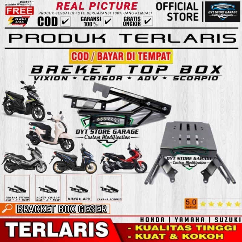 Behel Bracket Breket Box Belakang Besi Nmax (old) & Nmax 2020 (New) MultiPro | Perlengkapan Touring