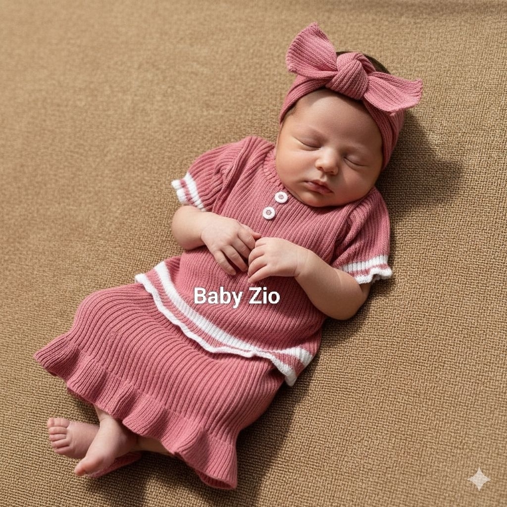 Set ROK 3 In 1 Rajut BAJU ROK BANDO/ SET Baju Rok Kancing