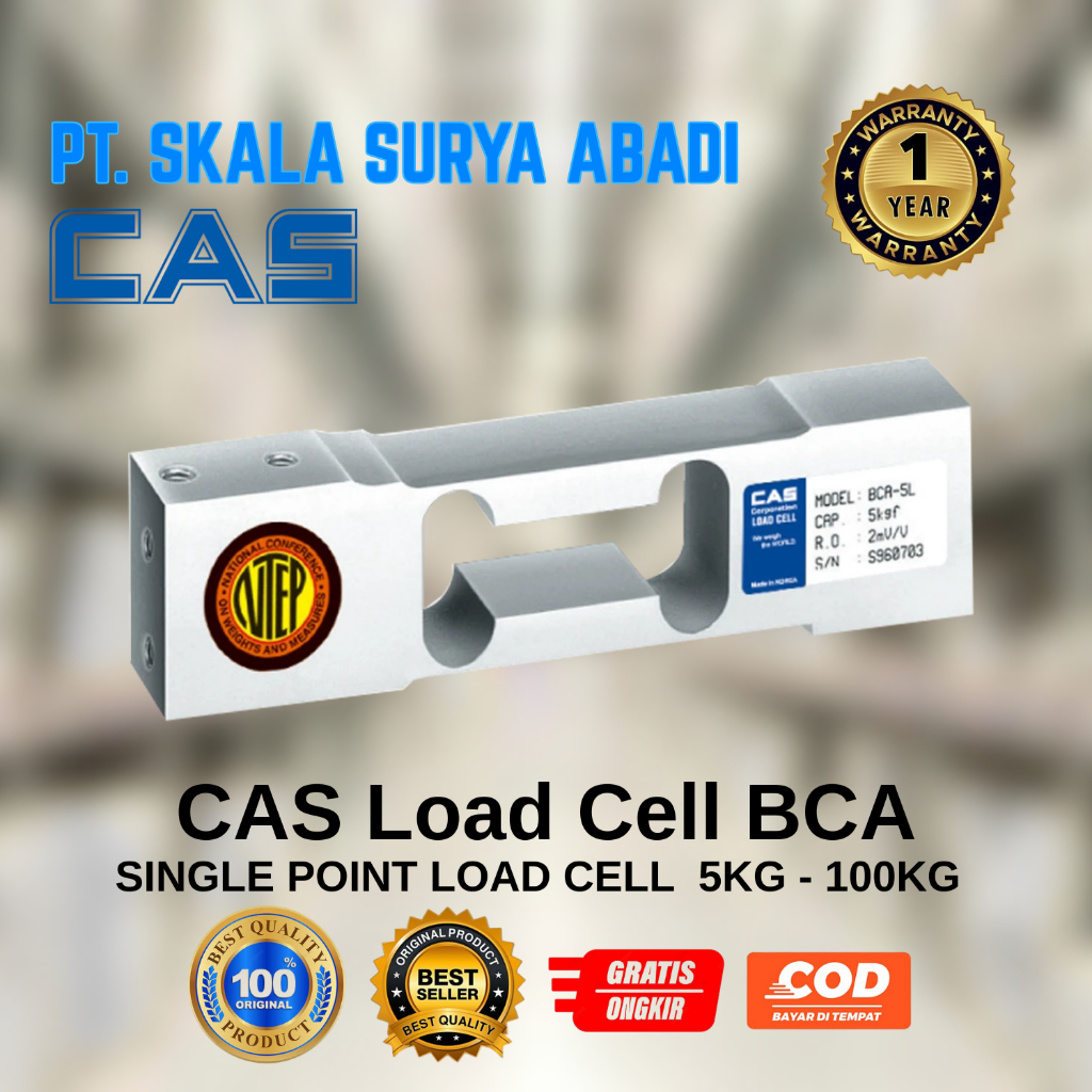 Load Cell CAS BCA 5Kg - 100Kg/ Single Point Load Cell / Load Cell Timbangan