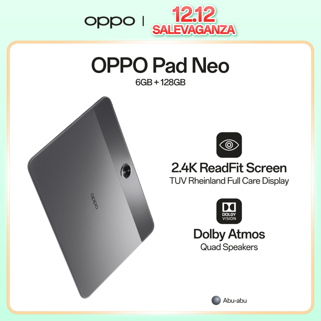 OPPO Pad Neo 6GB/128GB [2.4K ReadFit Screen, Dolby Atmos Quad Speakers, Wi-Fi Version: OPD2302]