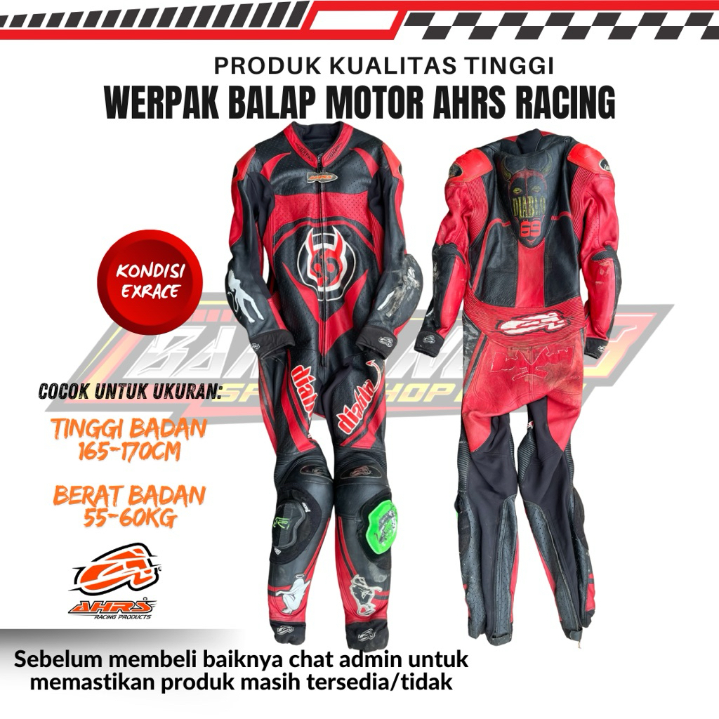 Werpak Balap Motor Road Race AHRS FULLKULIT